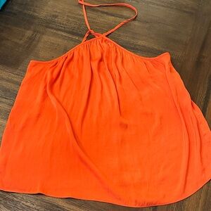 Vibrant Orange Halter Top